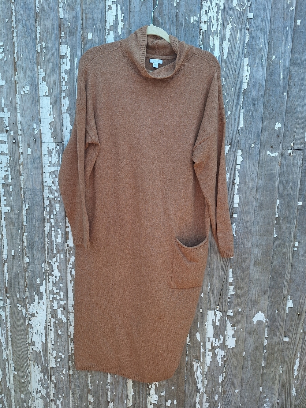 J. Jill Camel Brown Turtleneck Sweater Dress Size Large